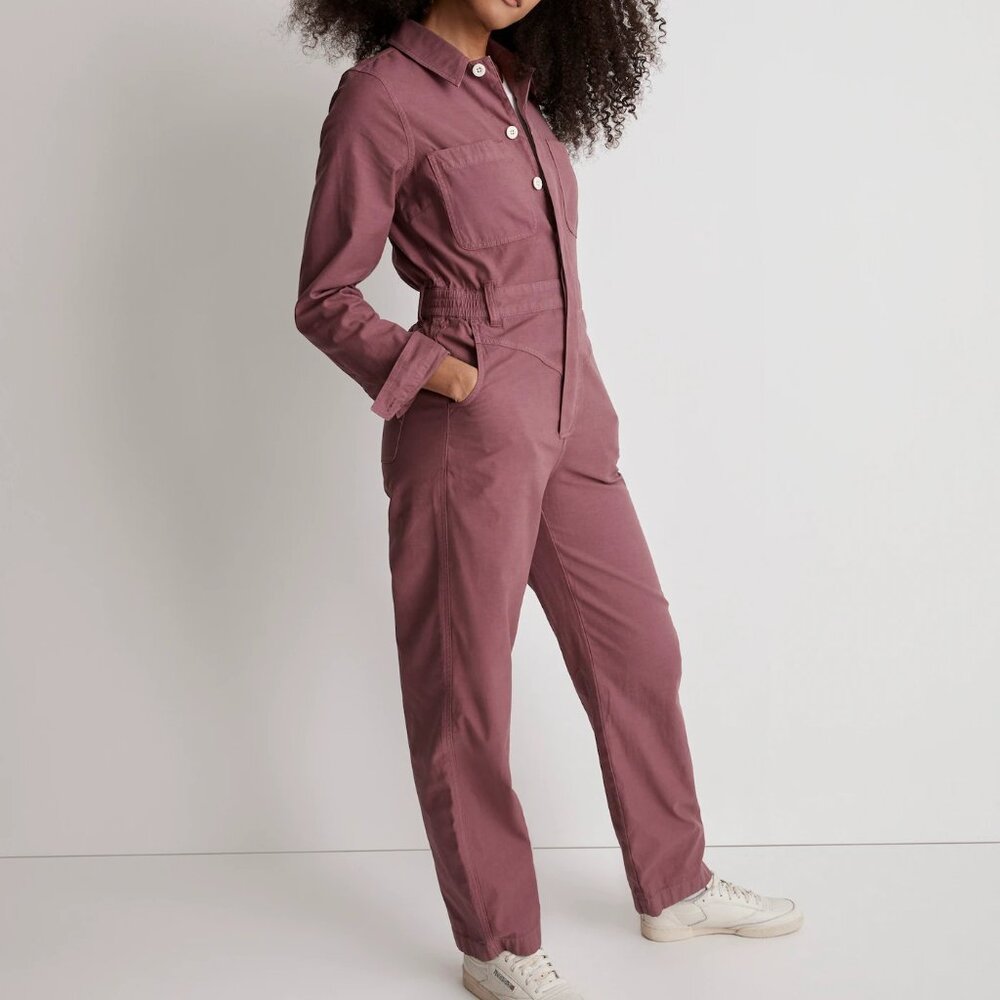 NWT Madewell Garment-Dyed L/S Jumpsuit (M)